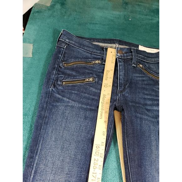 Rag & Bone Jeans Size 27 Blue Stretch Denim Pants Ladies Mid Rise Ladies Skinny - Picture 7 of 13